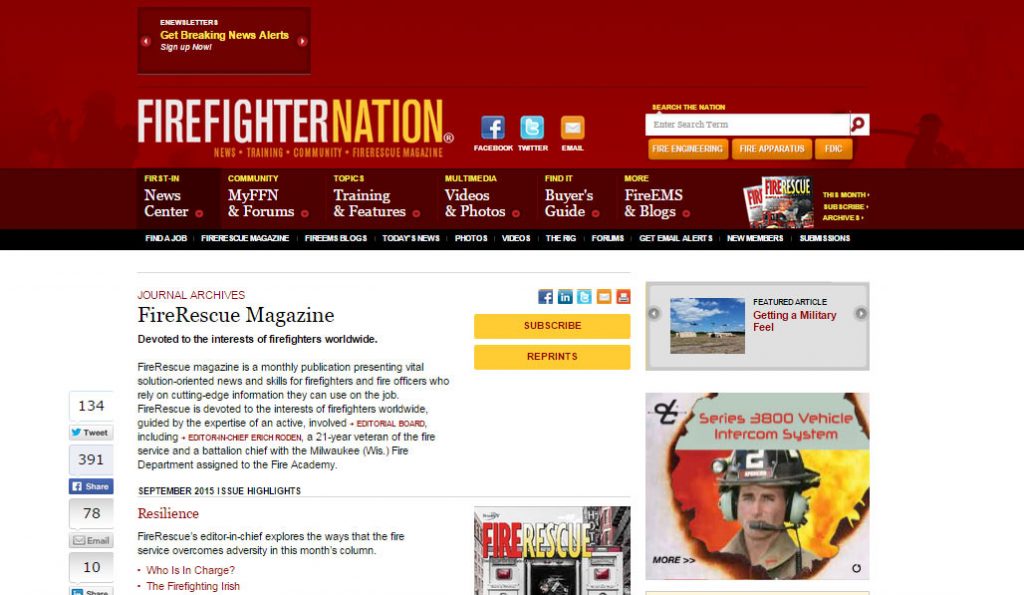 Το Fire Rescue Pedia στην 4η θέση παγκόσμιας κατάταξης επιμορφωτικών περιοδικών